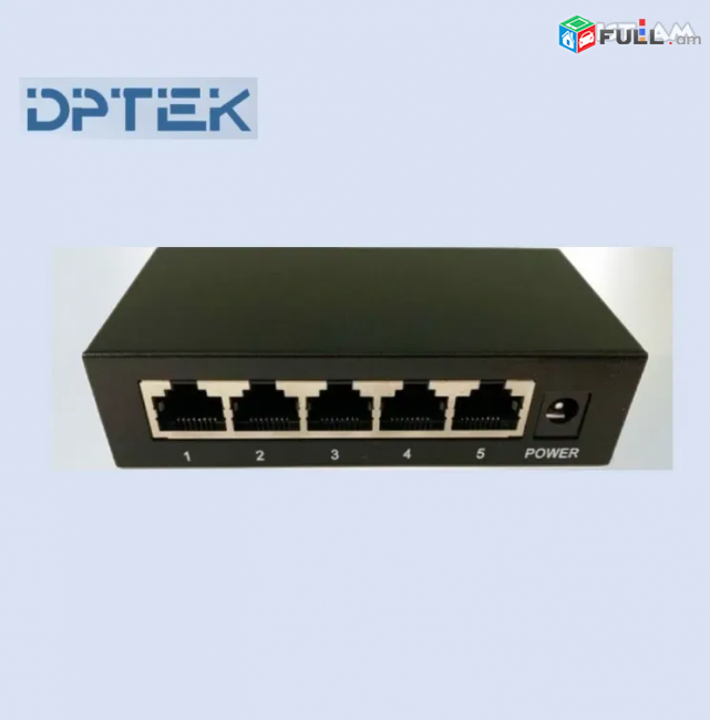 PoE Switch 5Port 100mb/s Коммутатор 5 портовый с PoE DK100-5FP 4 port PoE + 1 uplink