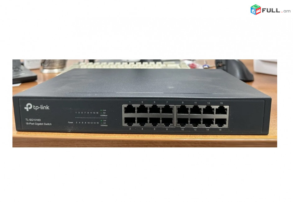 Սվիչ TP-Link TL-SG1016D 16-Port Gigabit Desktop Rackmount Switch Коммутатор с 16 гигабитными портами
