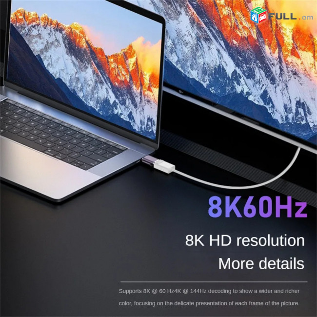 Mini DP-Displayport 1,4, двунаправленный переходник 8K @ 60Hz, переходник DP-Mini DP «Папа-мама» для MacBook