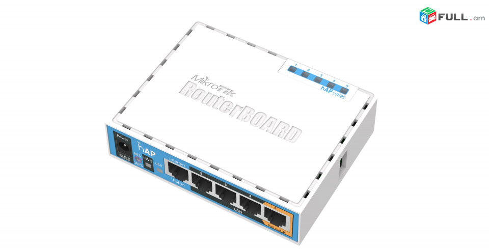 Mikrotik hAP RB951-2n 2.4GHz AP, Five Ethernet ports, PoE-out on port 5, USB for 3G/4G support Маршрутизатор