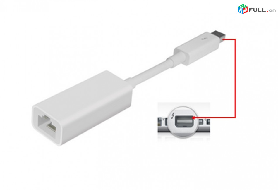Apple A1433 Thunderbolt to Gigabit Ethernet Adapter MD463ZM/A Переходник Փոխակերպիչ LAN