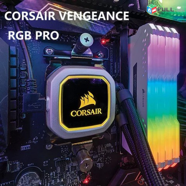 Corsair Vengeance RGB PRO 16GB (2 x 8GB) DDR4 DRAM 3466MHz C16 Memory Kit — Black հիշողություն ռամ ոզու Оперативная память XMP1 XMP2 XMP