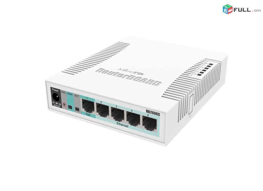 MikroTik RB260GS Smart Gigabit Switch 5xGLAN Ethernet Ports 1xSFP cage and SwOS Маршрутизатор