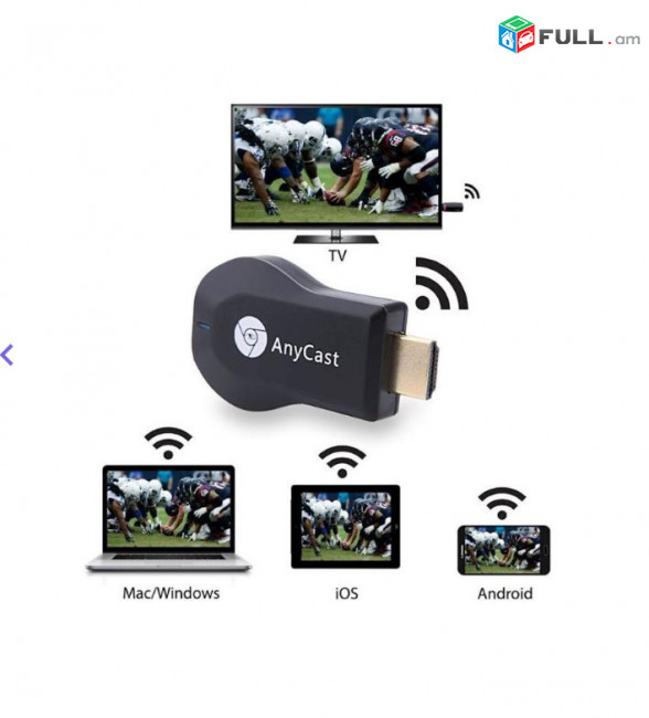 AnyCast GH22T Mirascreen Smart 4K UHD Wireless Display mirroring 2.4GHz HDMI Any Cast Պրոյեկտոր Projector Slide