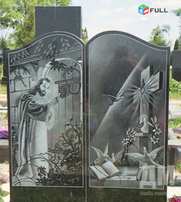 Բազալտից գերեզմանաքարերի տապանաքարերի նկարով քարերի պատրաստում