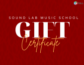Gift Card Նվեր քարտ Ձեր սիրելիին Подарочные карты Nver qart, original nverner Sound Lab Music School