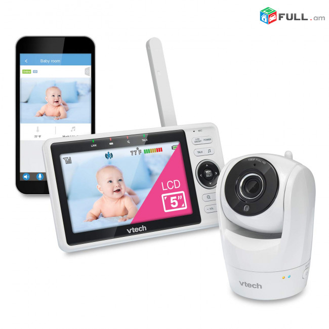 Vtech Full HD Baby Monitor 5" IPS LCD / Видео няня / Տեսադայակ / baby camera *Canada*
