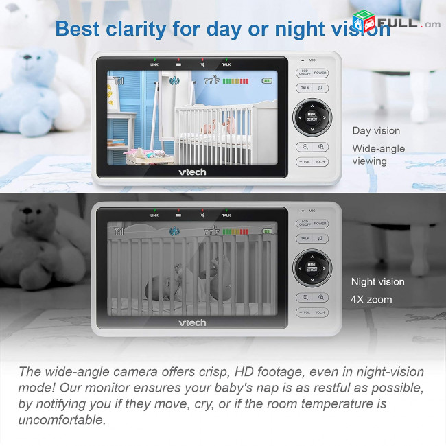 Vtech Full HD Baby Monitor 5" IPS LCD / Видео няня / Տեսադայակ / baby camera *Canada*