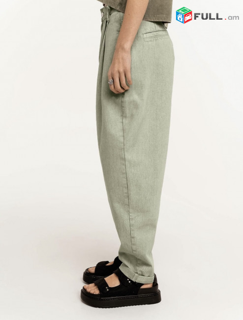 Կանանց բաց կանաչ տաբատ ջինս ջինսե տաբատ/женские брюки джинсы зеленые/pants jeans