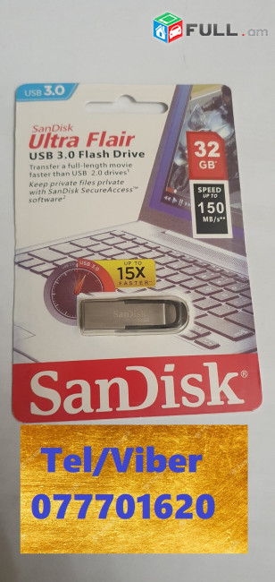 sandisk 64 gb Ֆլեշկա usb 2 EV USB 3 флешка փագ տուփ