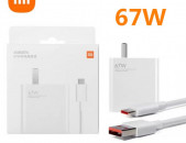 Xiaomi Charger 67W EU Turbo Fast Charge Power Adapter 6A Type C Cable For Xiaomi