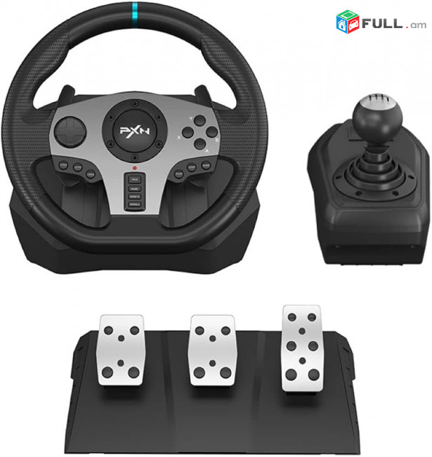 Խաղային ղեկ - PXN V9 Racing Wheel for PC / PS3 / PS4 - Խաղային Ղեկ փոխանցման տուփով