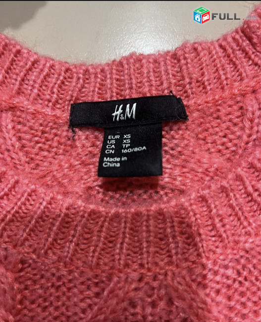 H&M սվիտր XS չափս փոքր չափս անթերի վիճակ վաէդագույն գազարագույնի նուրբ երանգ տաք ոճային սվիտր ջամփեր