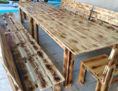 Փայտից կահույք (աթոռ, սեղան, նստարան, ճոճանակ, մահճակալ, բիսեդկա), мебель, furniture