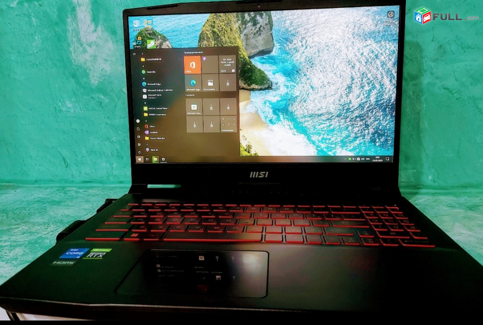 խաղային նոթբուկ notebook msi Katana GF66 12UE  i5-12500h/16gb/ssd 512Gb/rtx3060/15,6" Windows 10
