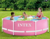 Շրջանակային լողավազան Intex Pink Metal Frame 244x76cm, 2843l