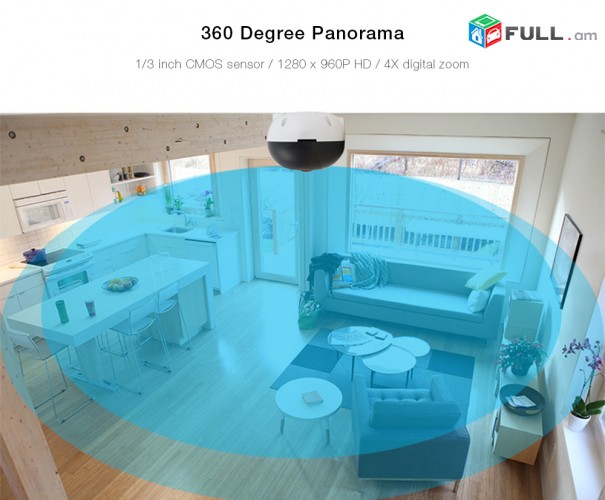Sricam Panorama 960 P HD 360 градусов Wi-Fi Мини (online hetevel)